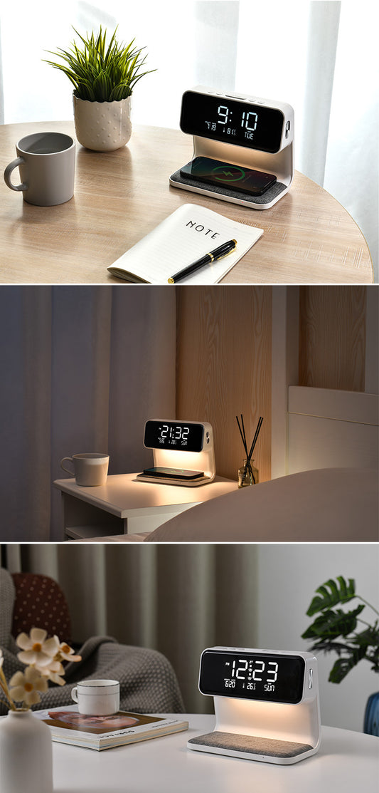 3 in 1 Bedside Lamp Wireless Charging