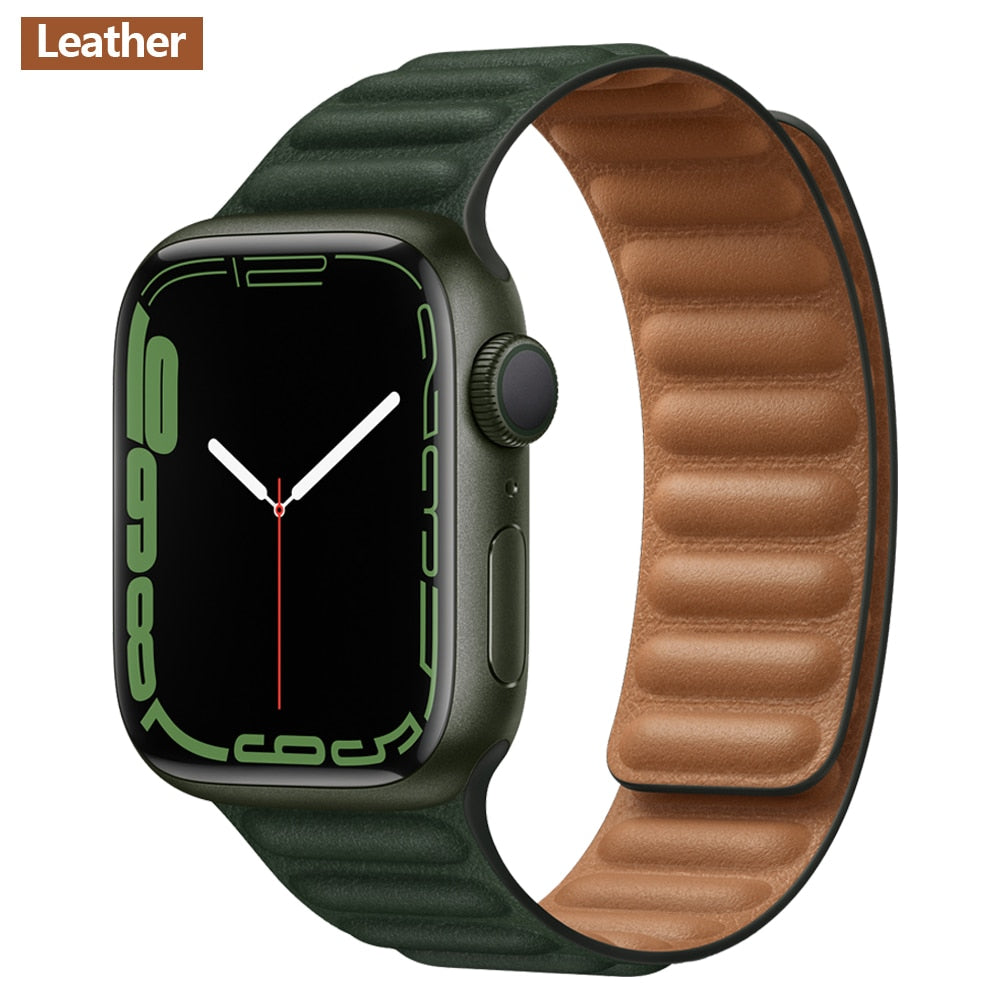 Leather Link For Apple Watch Band