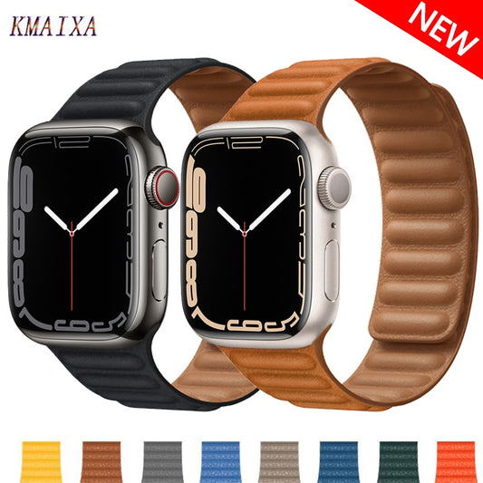 Leather Link For Apple Watch Band