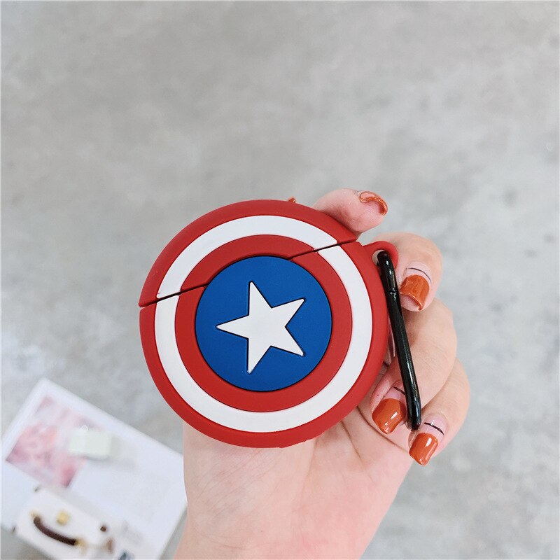 Marvel Thanos Thor Spiderman Black Panther Silicone Case for Airpods 1/2 Pro Protective Bluetooth Wireless Earphone Charge Cover