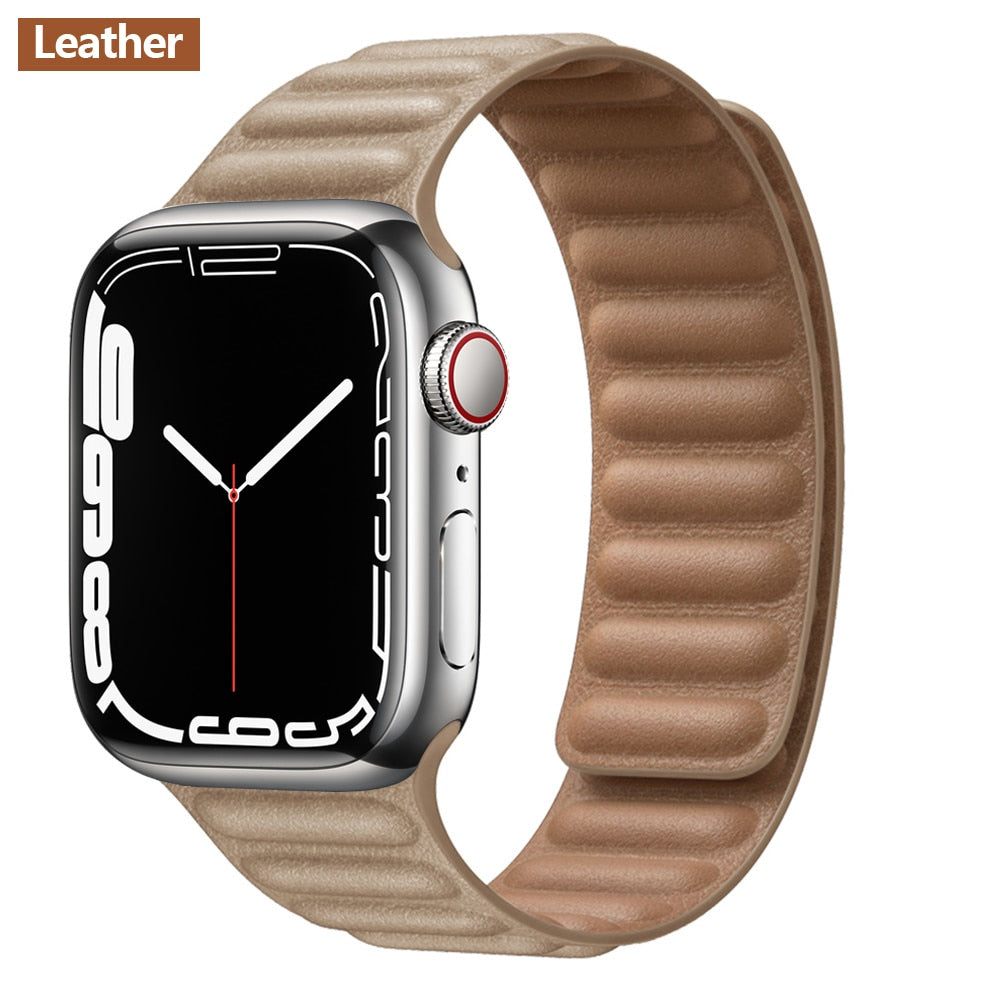 Leather Link For Apple Watch Band