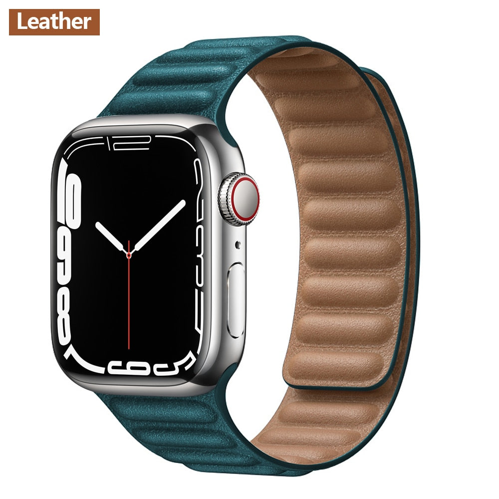 Leather Link For Apple Watch Band