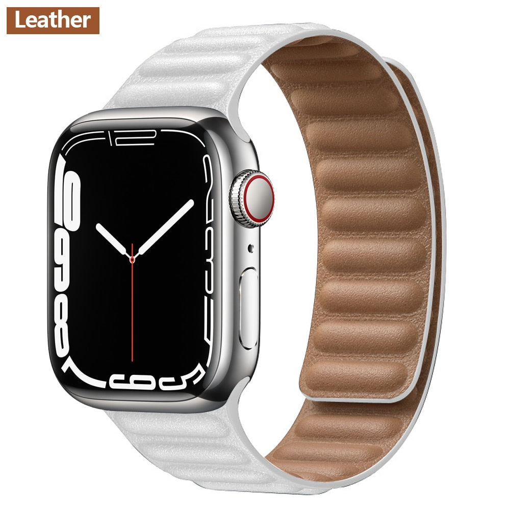 Leather Link For Apple Watch Band