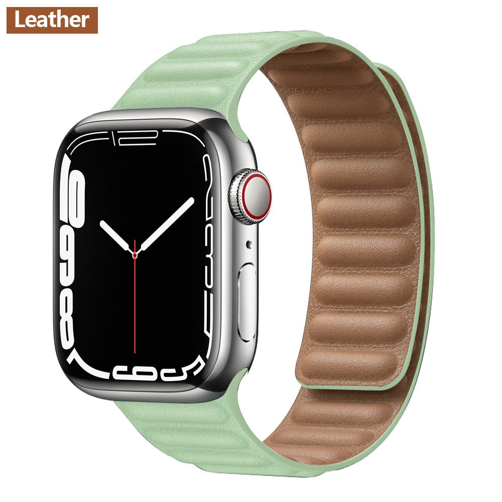 Leather Link For Apple Watch Band