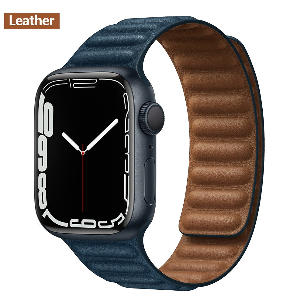 Leather Link For Apple Watch Band