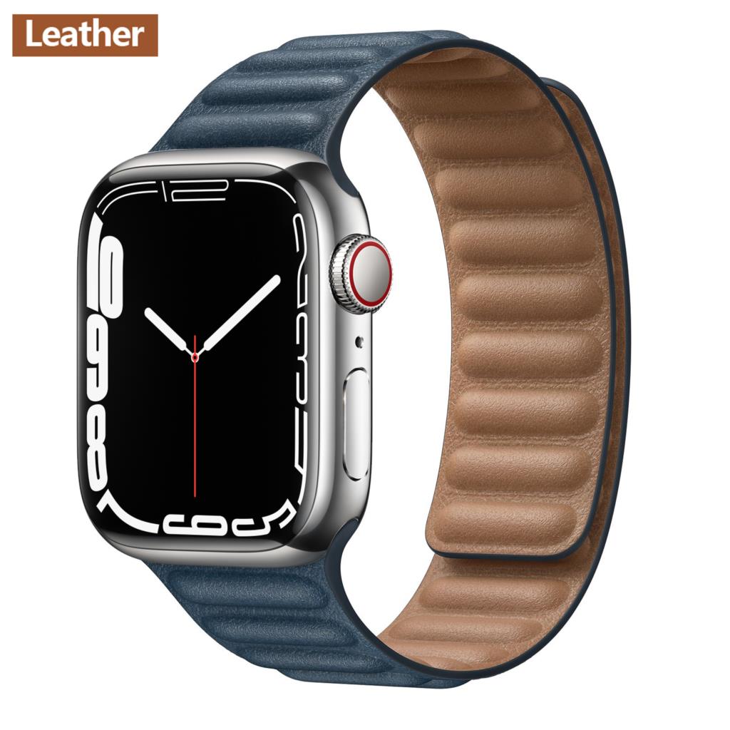 Leather Link For Apple Watch Band