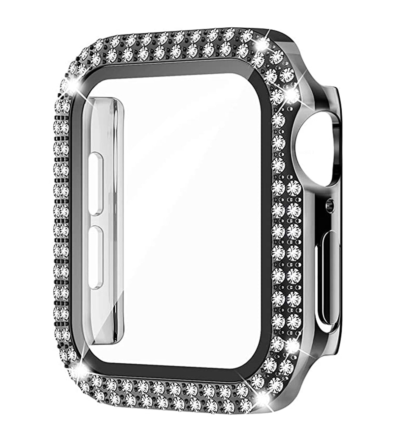 Diamond Case For Apple watch 8 45mm 41mm 44mm 40mm 42mm 38mm  Accessories Bling Bumper Protector Cover iWatch series 7 3 4 5 6 se