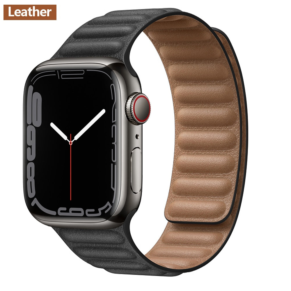 Leather Link For Apple Watch Band