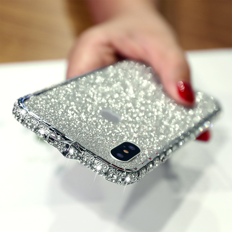 Xnyocn Luxury Diamond Phone Case 2020 Rhinestone Metal Bumper Glitter Back Cover For iPhone 6S Pluss 7 8 X XR 11 Pro Max 12 Mini