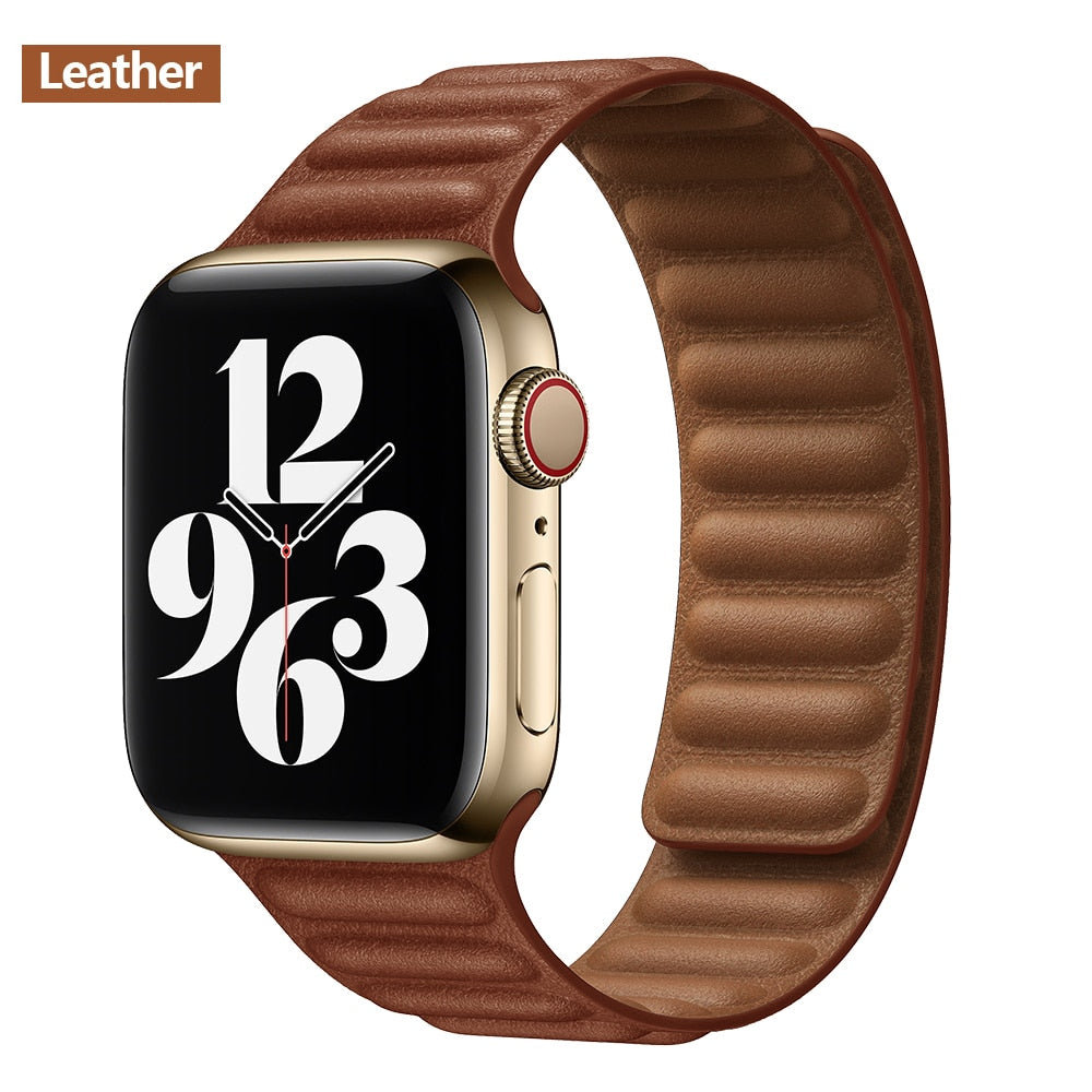 Leather Link For Apple Watch Band