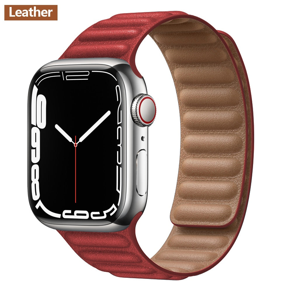 Leather Link For Apple Watch Band