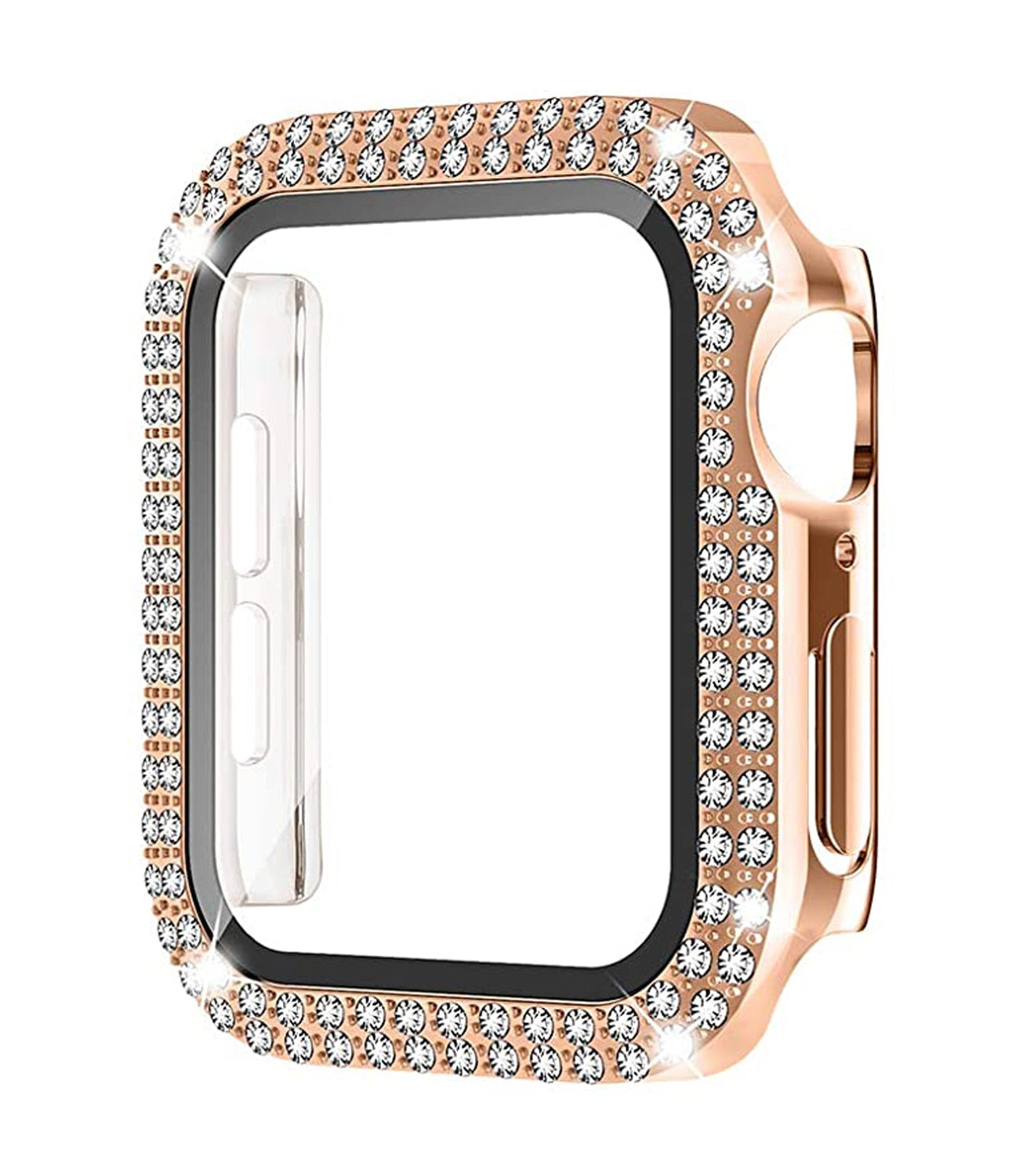 Diamond Case For Apple watch 8 45mm 41mm 44mm 40mm 42mm 38mm  Accessories Bling Bumper Protector Cover iWatch series 7 3 4 5 6 se