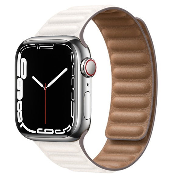 Leather Link For Apple Watch Band