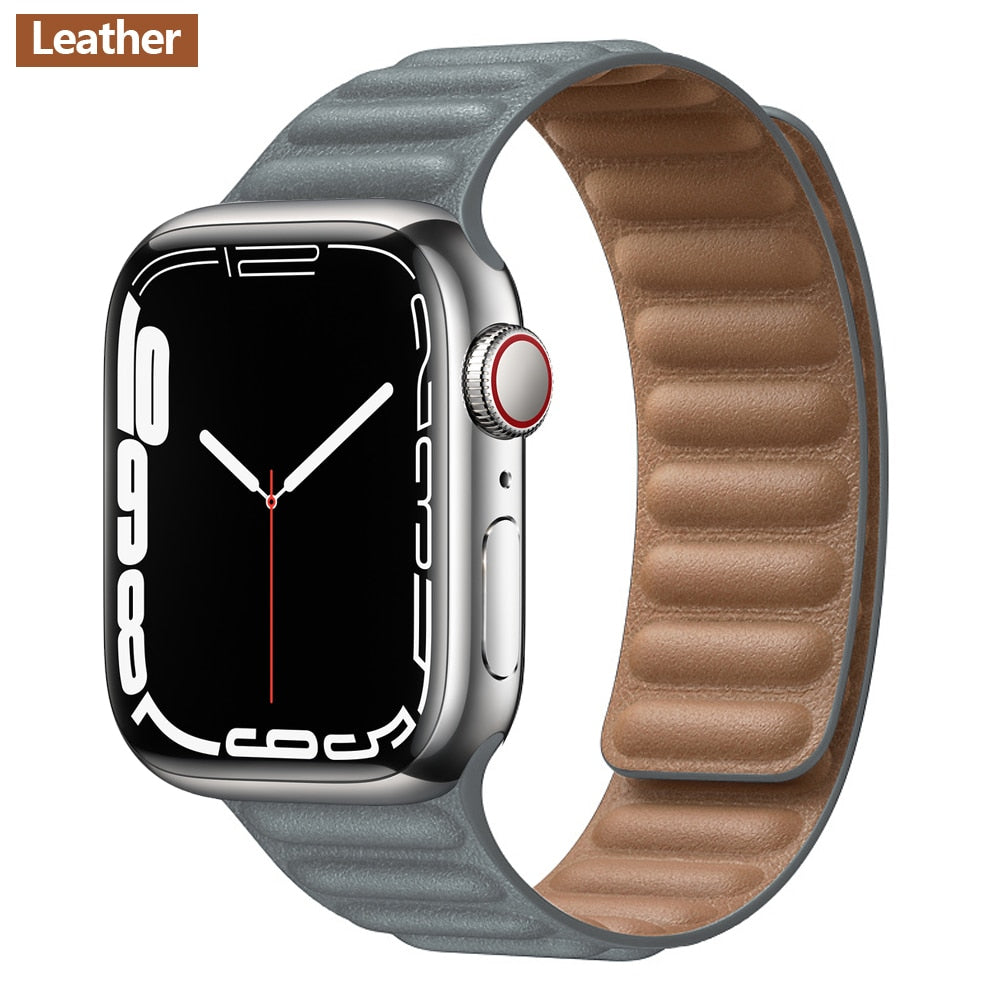 Leather Link For Apple Watch Band