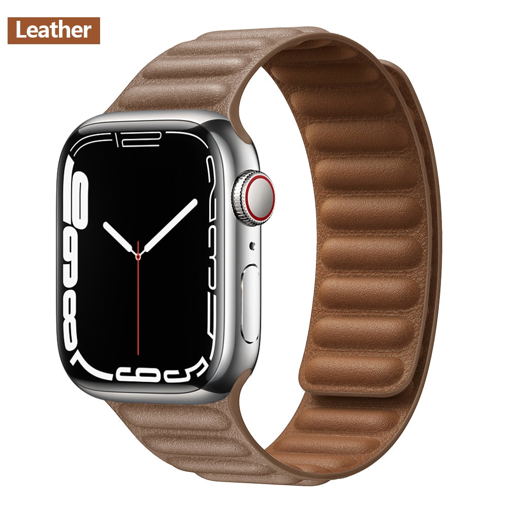 Leather Link For Apple Watch Band