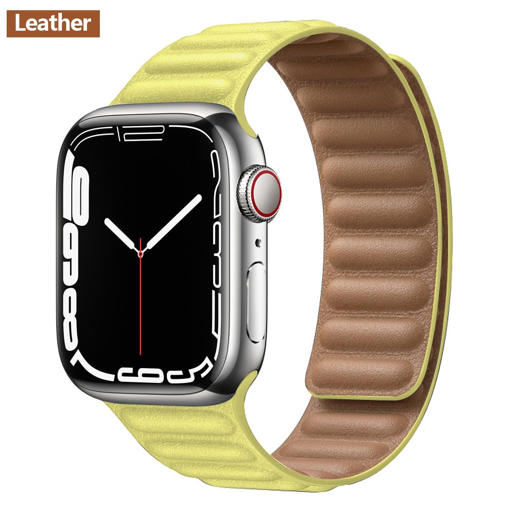 Leather Link For Apple Watch Band