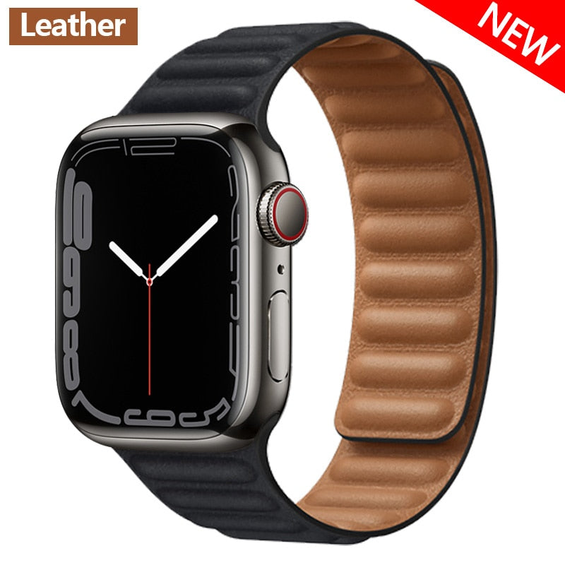 Leather Link For Apple Watch Band