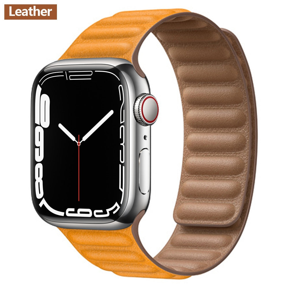 Leather Link For Apple Watch Band