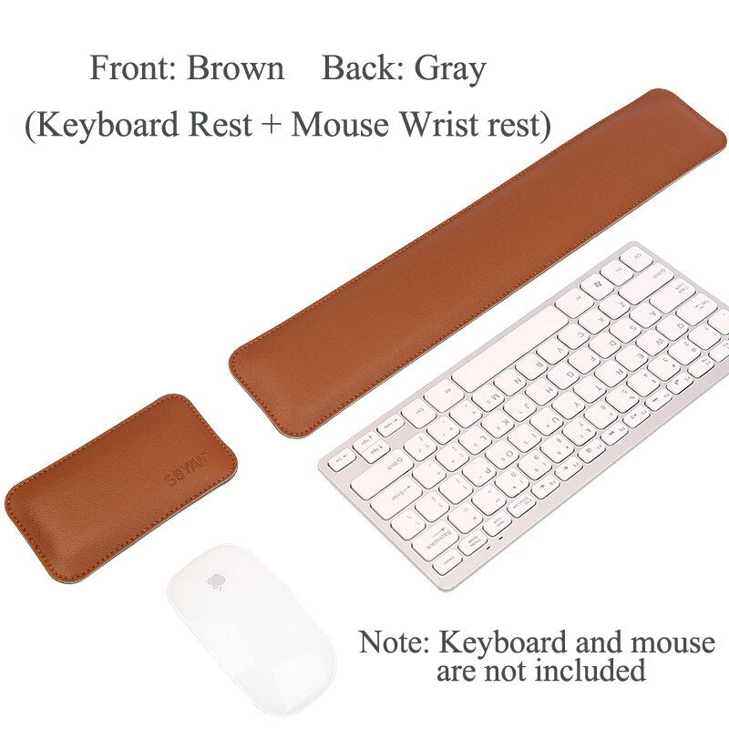 Double-sided Leather Mouse Pad desk mat Keyboard Wrist Pad Wrist Rest Wrist Support Computer Office Palm Wrist Rest desk pad