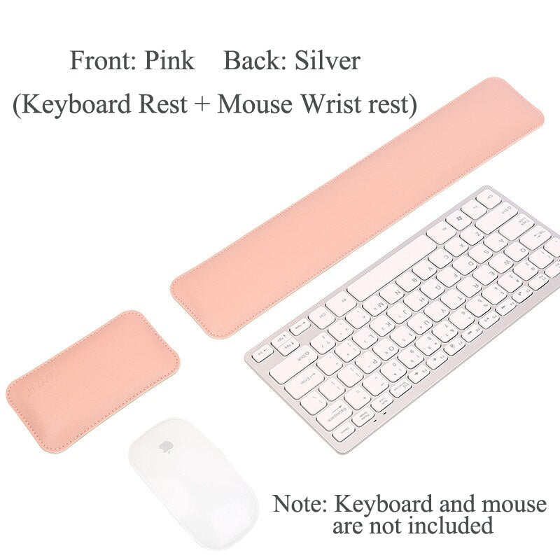 Double-sided Leather Mouse Pad desk mat Keyboard Wrist Pad Wrist Rest Wrist Support Computer Office Palm Wrist Rest desk pad