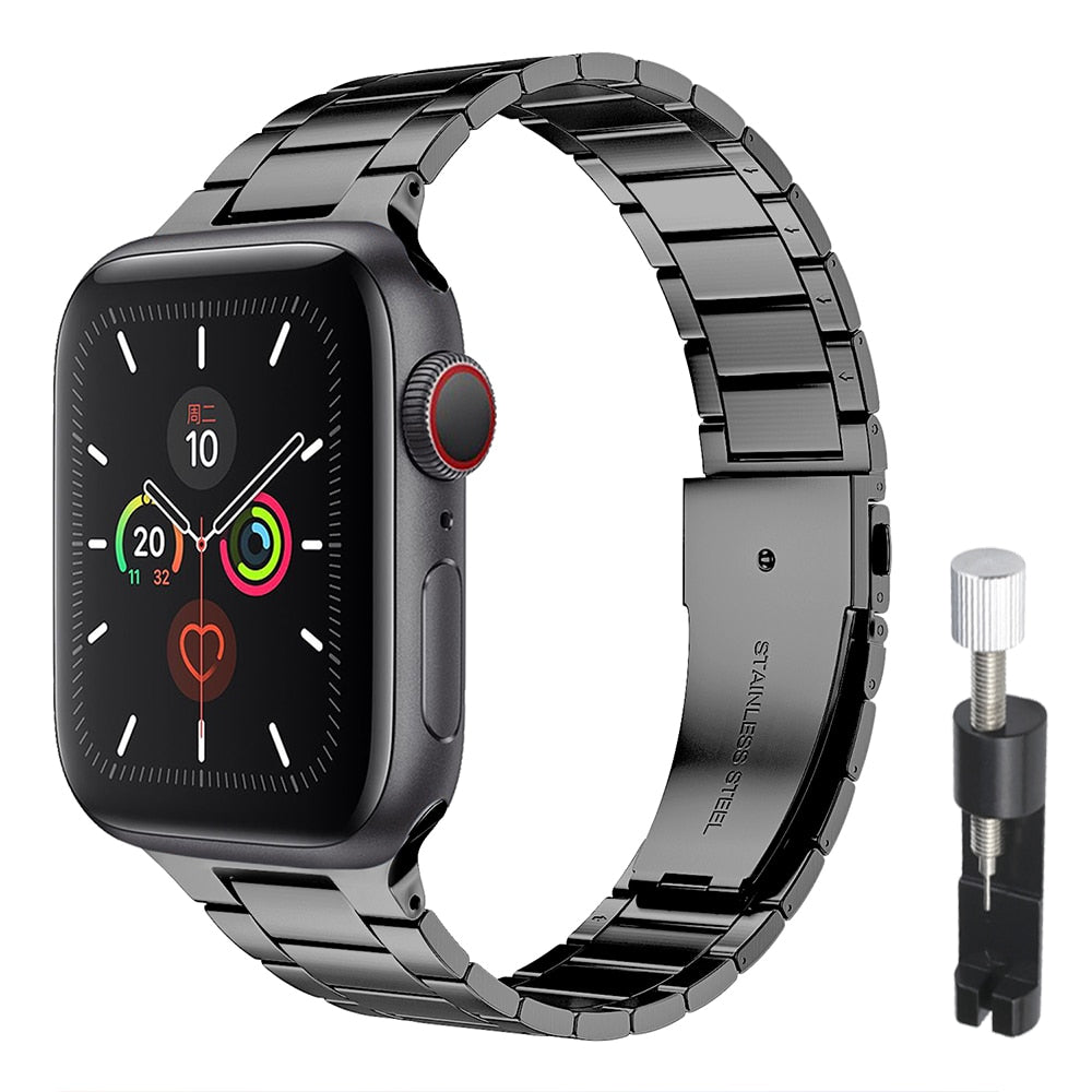 Stainless Steel Strap For Apple Watch 7 8 Band 45mm 41mm Link Bracelet IWatch Ultra 49mm 6 SE 5 4 44mm 40mm 42mm Accessories