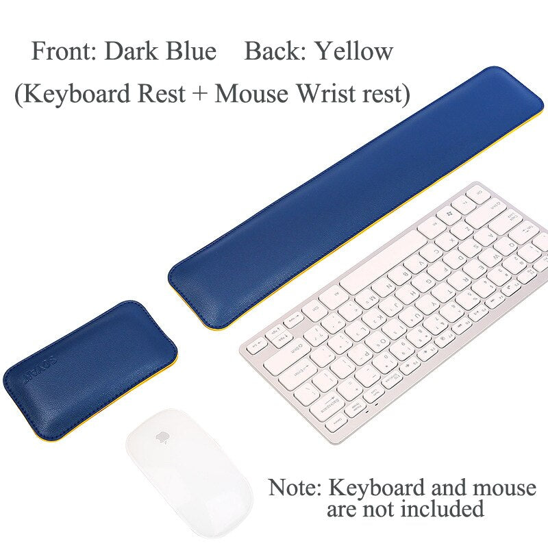 Double-sided Leather Mouse Pad desk mat Keyboard Wrist Pad Wrist Rest Wrist Support Computer Office Palm Wrist Rest desk pad