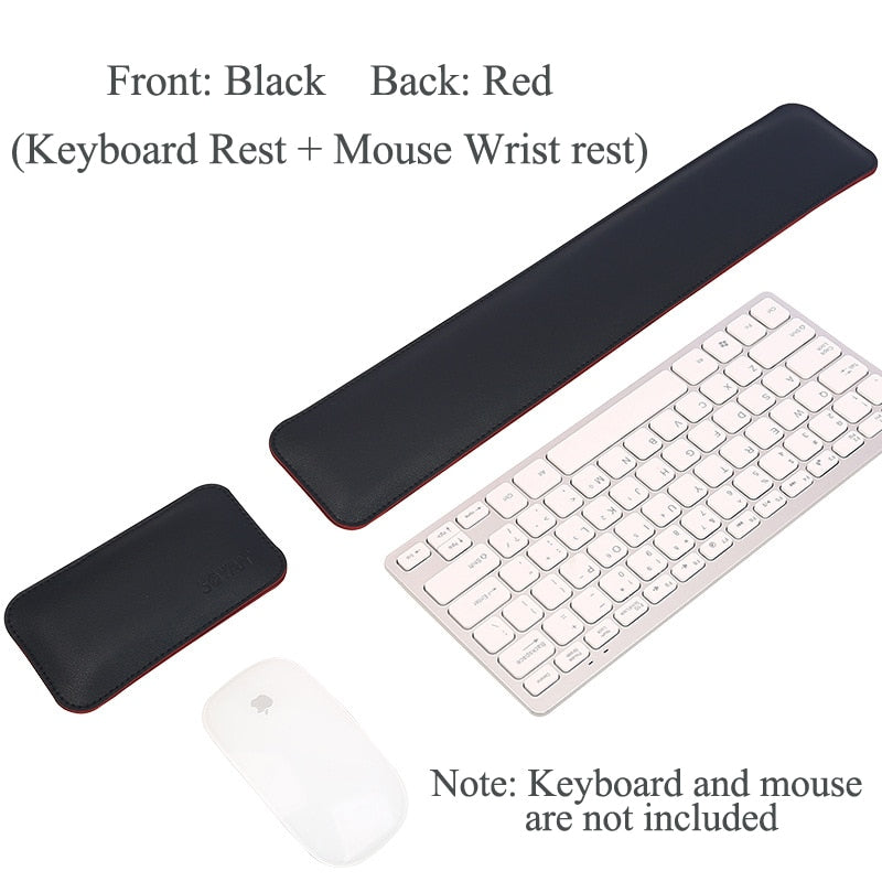 Double-sided Leather Mouse Pad desk mat Keyboard Wrist Pad Wrist Rest Wrist Support Computer Office Palm Wrist Rest desk pad