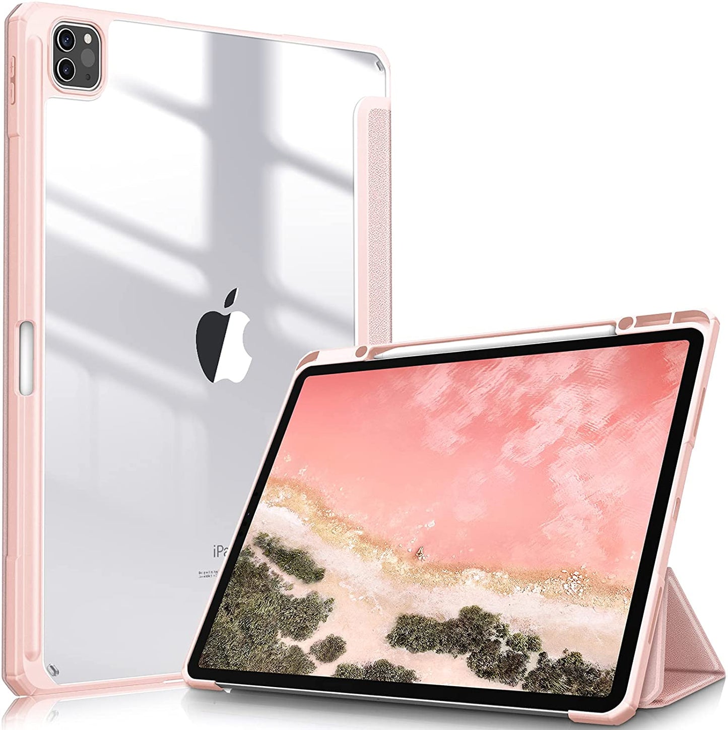 For iPad Pro 11 12.9 Case 2020/2018 Pro 2021 12 9 Air 4 10.9 Case Apple Pencil Holder Support Wireless Charging Cover Air 5 2022