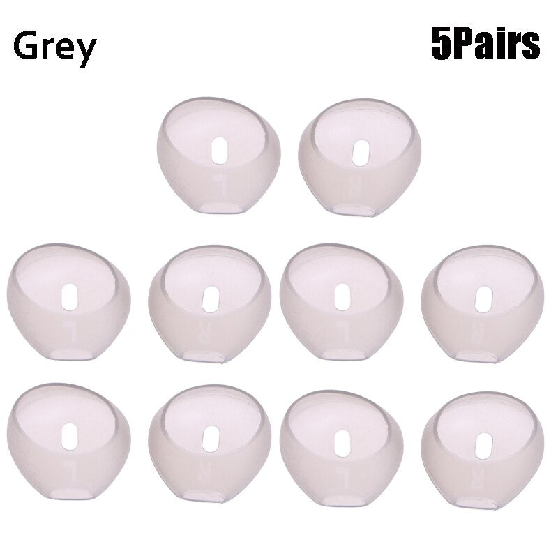 5Pairs Earphones Silicone Anti-Lost Ear Caps For Airpods Headphones Headset Eartip Earbuds Soft Earphone Cap Cover