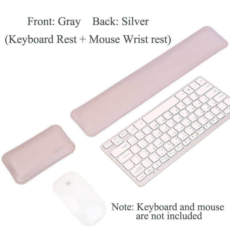 Double-sided Leather Mouse Pad desk mat Keyboard Wrist Pad Wrist Rest Wrist Support Computer Office Palm Wrist Rest desk pad