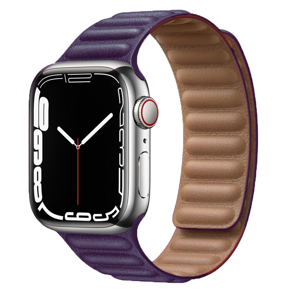 Leather Link For Apple Watch Band