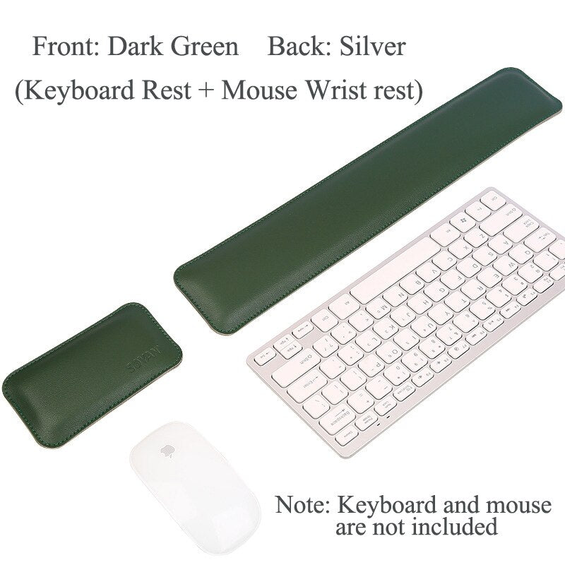 Double-sided Leather Mouse Pad desk mat Keyboard Wrist Pad Wrist Rest Wrist Support Computer Office Palm Wrist Rest desk pad