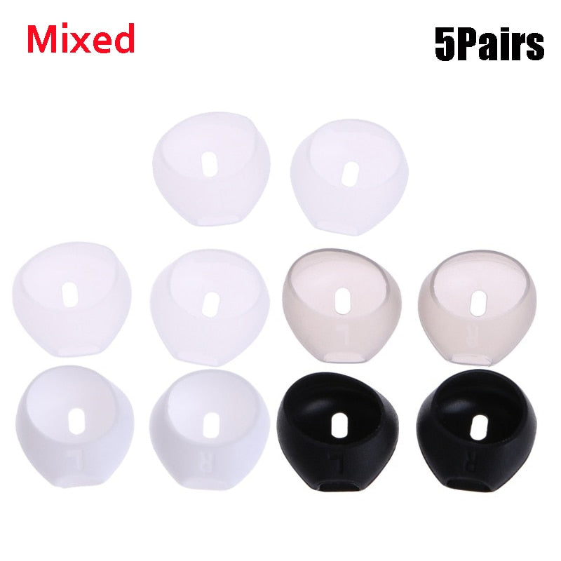 5Pairs Earphones Silicone Anti-Lost Ear Caps For Airpods Headphones Headset Eartip Earbuds Soft Earphone Cap Cover