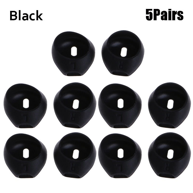 5Pairs Earphones Silicone Anti-Lost Ear Caps For Airpods Headphones Headset Eartip Earbuds Soft Earphone Cap Cover